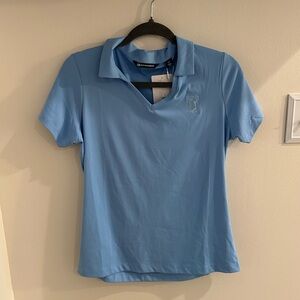 NWT Cutter & Buck Light Blue Short Sleeve Polo